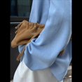 thumbnail image 4 of Suéteres de Verano Informales, Holgados, 100% Algodón, con Cuello Redondo, Espalda Descubierta y Sudaderas Oversize para Mujer 2025 Azul L, 4 of 10