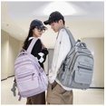 thumbnail image 2 of Mochila escolar de lona de gran capacidad para estudiantes, bolso escolar Simple de color sólido para jóvenes, mochila de viaje de alta calidad, 2023, 2 of 5