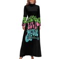 thumbnail image 1 of Vestido largo Peace Love Music Vestidos de mujer Vestido de noche de lujo de verano para mujer, 1 of 4