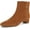 Saddle Tan Suede, variant on Women's Luella Ankle Boot Black Leather 11M
