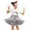 Gray, variant on JUoaLXG Toddler Girls Casual Dresses Solid Color Rainbow Print Crew Neck Short Sleeve A Line Mesh Tutu Dress Daily-Wear,Black,4-6 Years