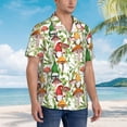 thumbnail image 5 of Xecao Mushrooms Gnomes print Hawaiian shirt - a stylish short-sleeve button-down for men, perfect for casual beach and tropical outings., 5 of 9