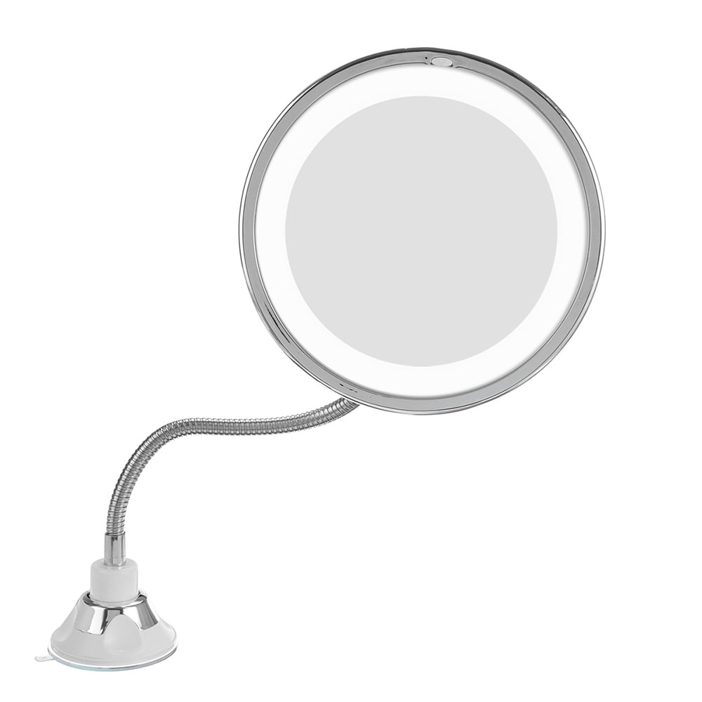 Magnifying Makeup Mirror LED Light 360° Rotation Round Bathroom White