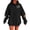 Black, variant on Women Hoodies Halloween Unisex Alphabet Graphic Pocket Sweatshirt Long Sleeve Pullover Tops Fall Warm Gear Beige L
