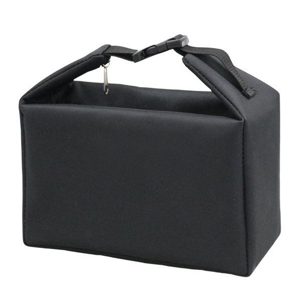 Bolsa de almuerzo portátil Macarena de tela Oxford con aislamiento negro