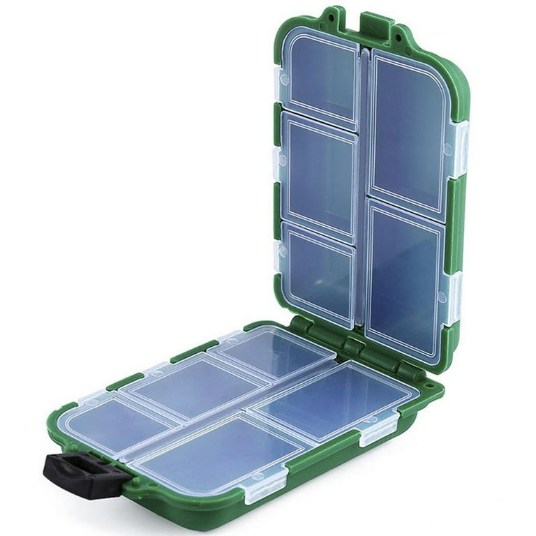 Waterproof Fishing Hook Bait Tool Storage Box Case with 10 Independent  Grids 