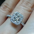 thumbnail image 7 of 2 CT Octagon Cut Moissanite Engagement Ring Halo Moissanite Diamond Ring Octagon Cut Anniversary Ring Emerald Cut Wedding Ring Gold Ring, 7 of 7