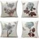 thumbnail image 1 of Pack Of 4 Throw Pillow Covers 18 X 18,decorative Floral Linen Pillow, 1 of 5