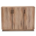 thumbnail image 3 of Baxton Studio Patton Modern and Contemporary Natural Oak Finished Wood 3-Door Dining Room Sideboard Buffet, 3 of 6