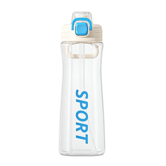 ACDANC Water Cups for Painting, Sports Water Bottles for School Gym Car Leak Proof Sports Waterbottles See Through Reusable Clear Water Bottle Made of Tritan Plastic Refillable White
