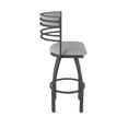 thumbnail image 4 of 860 Hunter 30" Swivel Bar Stool with Pewter Finish and Canter Folkstone Grey Seat and Back, 4 of 5