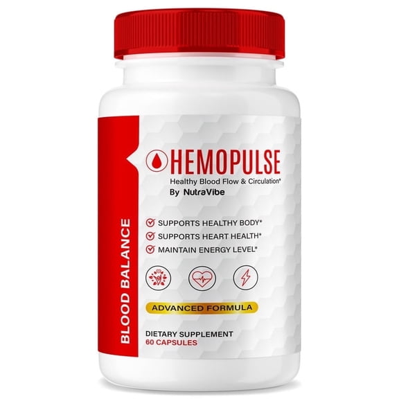 HemoPulse – Original Formula with a Clean Blend to Support Healthy Circulation, Natural Energy & Balanced Levels | Just 2 Easy-to-Swallow Pills Daily (60 Capsules)