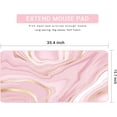 thumbnail image 4 of Extended Gaming Mouse Pad(35.4x15.7 in), Large Desk Pad Laptop Computer Keyboard Mat Waterproof Desk Decor Writing Pad for Work, Game, Office, Home - Pink Fluid, 4 of 6