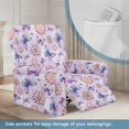 thumbnail image 3 of Kuiaobaty Mandala Flower Pattern Reclining Slipcover Soft Lazy Boy Chair Cover Butterfly Durable Recliner Chair Cover Large Breathable Reclining Slipcover with Side Pocket for Pets Kids, 3 of 8