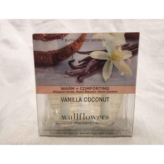 Bath and Body Works New Look! Vanilla Coconut Wallflowers 2-Pack Refills
