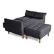 thumbnail image 4 of Sala Modular Sofá Cama Reversible De Lino Gris Oxford Con Porta Vasos Modelo Mandarín, 4 of 9