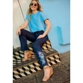 thumbnail image 3 of Woman Within Plus Size Petite Stretch Denim 5-Pocket Straight-Leg Jeans, 3 of 6