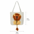 thumbnail image 3 of Lion Shaped Pet Carrier Tote Bag, 17.32 x 15.75 Inch Canvas Shoulder Bag with Head Hole and Adjustable Drawstring, Portable Pet Carrier for Small Dogs and Cats, 3 of 4