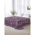 thumbnail image 6 of Full Flat Sheet Only Vintage Floral Blossoms Pattern Soft Microfiber Cooling Bedding Sheets Lavender Lotus Botanical Art Flat Bed Sheet for Hotel,Home Decor, 6 of 9