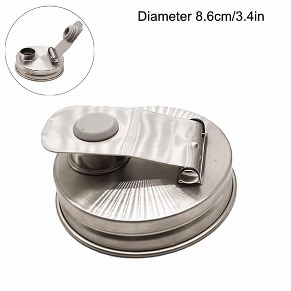 Regular Mouth Stainless Steel Pour Spout Flip Cap For Glass Ball Mason Jars