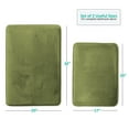 thumbnail image 1 of Set of 2 Clara Clark Bath Mat Bathroom Rug - Absorbent Memory Foam Bath Rugs - Non-Slip, Thick, Cozy Microfiber Bathrug, Plush Shower, Toilet Bathmats - Sage - Large Size 20"x32" Small Size 17”x24”, 1 of 6