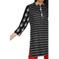 thumbnail image 4 of Moomaya Printed Collar Close Neck Mini Tunic Dresses For Women Clothing Wear, 4 of 5
