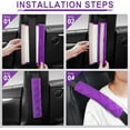 thumbnail image 5 of 2-Pack Universal Car Seat Belt Pads Cover for A More Comfortable Driving, Seat Belt Shoulder Strap Covers Harness Pad for Car Interior Accessories, Purple, 5 of 12