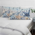 thumbnail image 4 of Blue Starfish Coastal Throw Pillow Covers, Eucalyptus Summer Nautical Shell Vintage Soft Breathable Pillow Cases with Invisible Zipper, Small Pillowcases for Couch Bed Sofa Chair 16x24 Inches, 4 of 9
