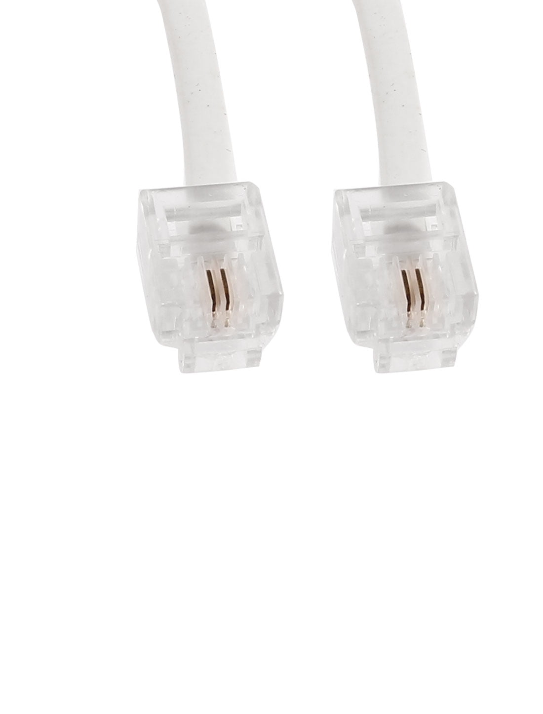 10M 33ft RJ11 6P2C Telephone Phone Extension Cable Connector White 2pcs
