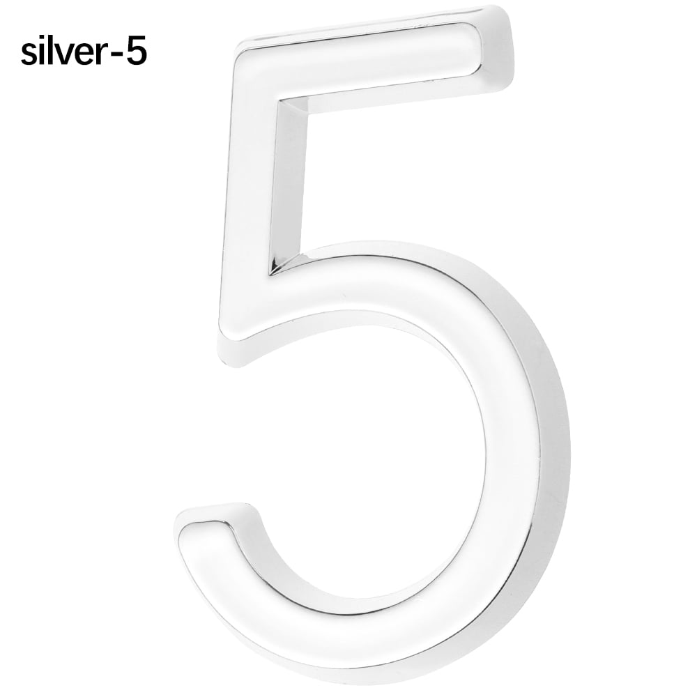 0 to 9 Reflective SelfAdhesive Gold Silver Door Number Signs Numeral