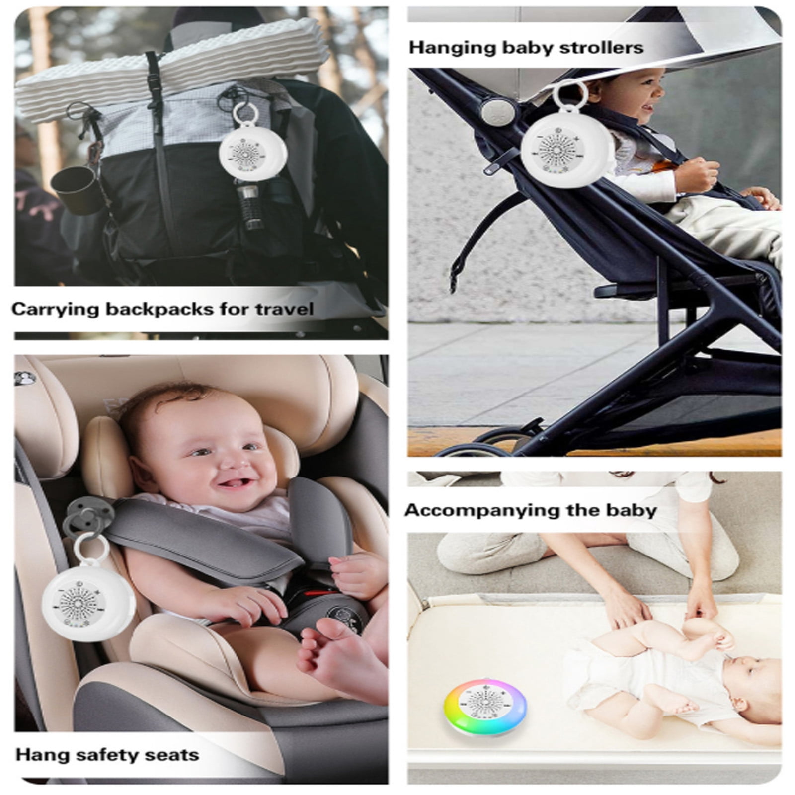 White Noise Sound Machines Sleep Soother with 22 Soothing Sound Rechargeable Portable for Baby Kids Adults Sleepings