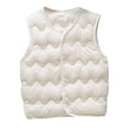 thumbnail image 1 of GDREDA Enfants Garçons Filles Veste d'Hiver Légère Matelassée Sans Manches Doudoune Manteau en Duvet (Blanc, 3-4 Ans), 1 of 7