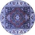 thumbnail image 1 of Ahgly Company Machine Washable Indoor Round Persian Blue Traditional Area Rugs, 6' Round, 1 of 4