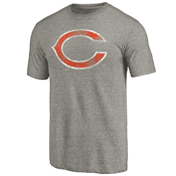 Men's Ash Chicago Bears Distressed Team T-Shirt