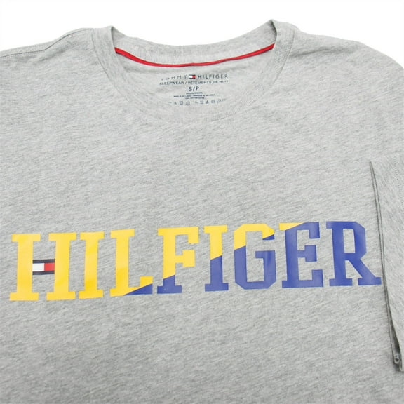 Tommy Hilfiger Men's Graphic Crew T-Shirt, Gray Heather Multi Color,S - US