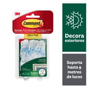 Ganchos Organizadores de Cables Removibles para Exterior, Transparente, 32 piezas