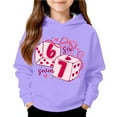 thumbnail image 2 of 67 Six Seven Letter Hoodies Sweatshirts For Kids Hoodies Sweatshirts Casual Pullover Hoodie With Unique Valentine'S Day Print Girls And Boys Crewneck Sweatshirt Light Purple 130(7-8 Years), 2 of 7