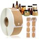 thumbnail image 2 of Rollo de etiquetas adhesivas de papel Kraft para regalo de navidad, tarro, vela, botella de vidrio, surtido de alimentos para oficina y cocina, 300 uds., 2 of 4