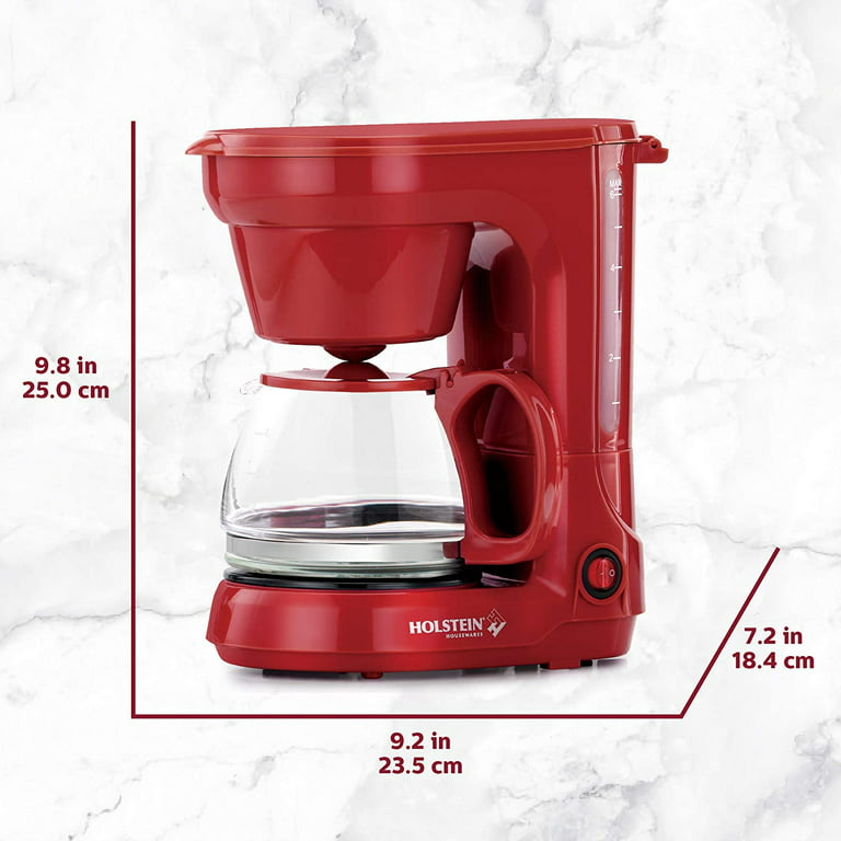 Better Chef 4-Cup Compact Drip Coffee Maker with Removable Filter Basket in  Red 985117942M - The Home Depot