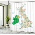thumbnail image 5 of Ambesonne Ireland Map Shower Curtain, Country Names and Seas, 69"Wx84"L, White Multicolor, 5 of 5