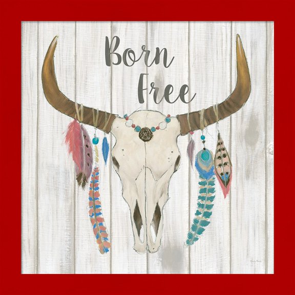 Great Art Now Bohemian Rising I no Border Born Free by Emily Adams, Framed Wall Art, 14W x 14H