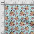 thumbnail image 2 of oneOone Viscose Chiffon Light Blue Fabric Florals Fabric For Sewing Printed Craft Fabric By The Yard 42 Inch Wide, 2 of 4