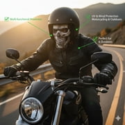 Skull Face Mask,3D Printed Mask Hat Breathable Full Head Mask for Ski Scarf Cooling Sun Protection Motorcycle Cycling Outdoor