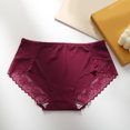 thumbnail image 2 of Gibobby Pantys para Mujer Bragas sin costuras de seda helada para mujer, bragas de encaje Jacquard de seda fina transpirable de cintura media(D，Talla única), 2 of 3