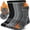 A-Light Gray, Dark Gray, Black, variant on KOITHOT 3 Pack Merino Wool Socks for Men & Women, Cushioned Thermal Winter Boot Crew Hiking Socks
