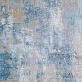 thumbnail image 4 of 5' X 8' Blue Gold and Gray Abstract Power Loom Area Rug With Fringe, 4 of 4