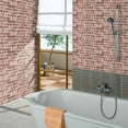 thumbnail image 2 of Dundee Deco Peel and Stick Wall Panels, Pinkish Brown, Set of 5, Covers 9.5 sq ft, 2 of 6