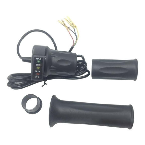 24V Half Twist Throttle Assembly Hand Grip Cable Set For Electric Scooter With Indicator