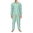 thumbnail image 3 of Lsque Doggy In Bubble Bath Pattern Long Sleeve Pajama Set for Men - Soft 2-Piece Sleepwear and Loungewear Set with Pockets, Comfy Nightwear-XX-Large, 3 of 7
