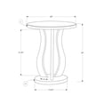 thumbnail image 3 of Pemberly Row Contemporary Metal and Glass End Table in Silver, 3 of 4